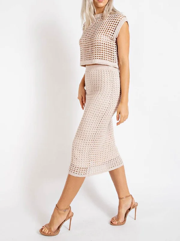 Weave Knit Midi Skirt | Part of Set vintage skirt charm