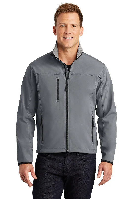 Port Authority Mens Glacier Wind & Water Resistant Full Zip Jacket - Smoke Grey/Chrome Grey Snapped Jacket Toggled Jacket Drawstring Jacket Port Authority Mens Glacier Wind & Water Resistant Full Zip Jacket - Smoke Grey/Chrome Grey Snapped Jacket Toggled Jacket Drawstring Jacket