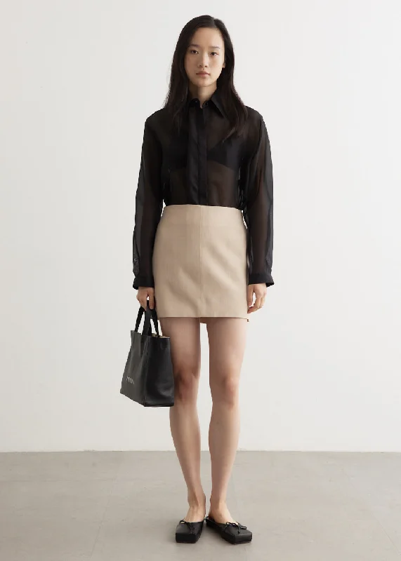 Lessi Mini Skirt wool skirt thick