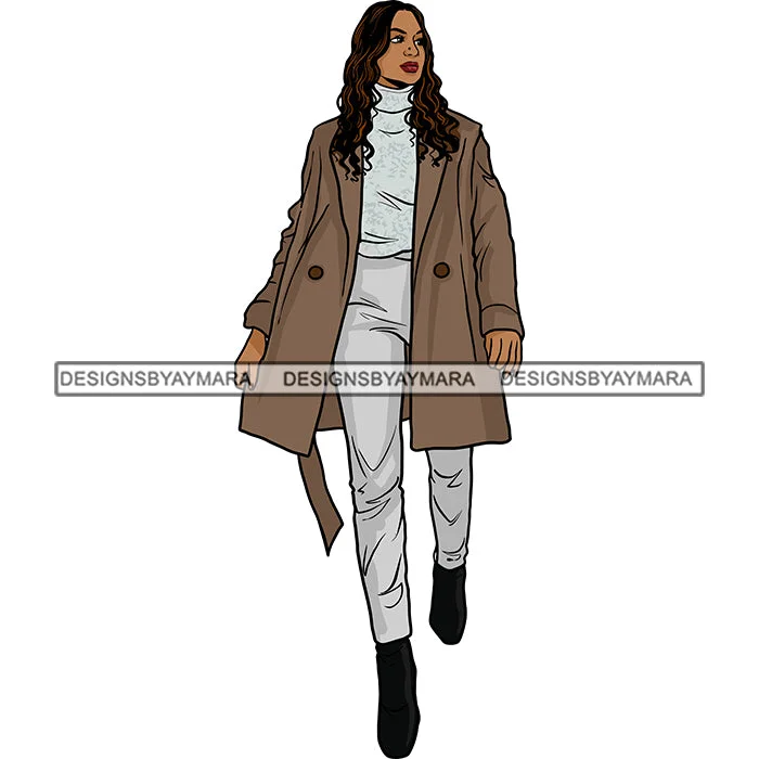Winter Fall Fashion Woman Model Casual Clothing Outfit Cold Weather Jacket Coat Sweater Autumn SVG JPG PNG Clipart Cricut Silhouette Cut Cutting Spandex Rayon Corduroy