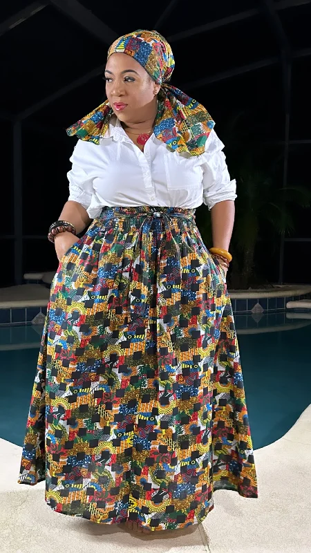 Ime African Skirt maxi skirt elegant