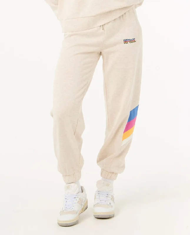 Rip Curl Las Dalias Track Pants - OATMEAL MARLE Cozy Jogger Leggings