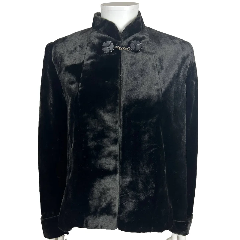 Vintage 1920s Jacket Black Panne Velvet Ladies Size S M Tailored Jacket Straight Jacket A-Line Jacket Vintage 1920s Jacket Black Panne Velvet Ladies Size S M Tailored Jacket Straight Jacket A-Line Jacket