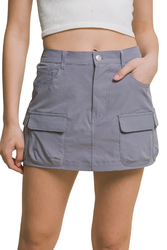 Nylon Cargo Skirt wrap skirt elegant