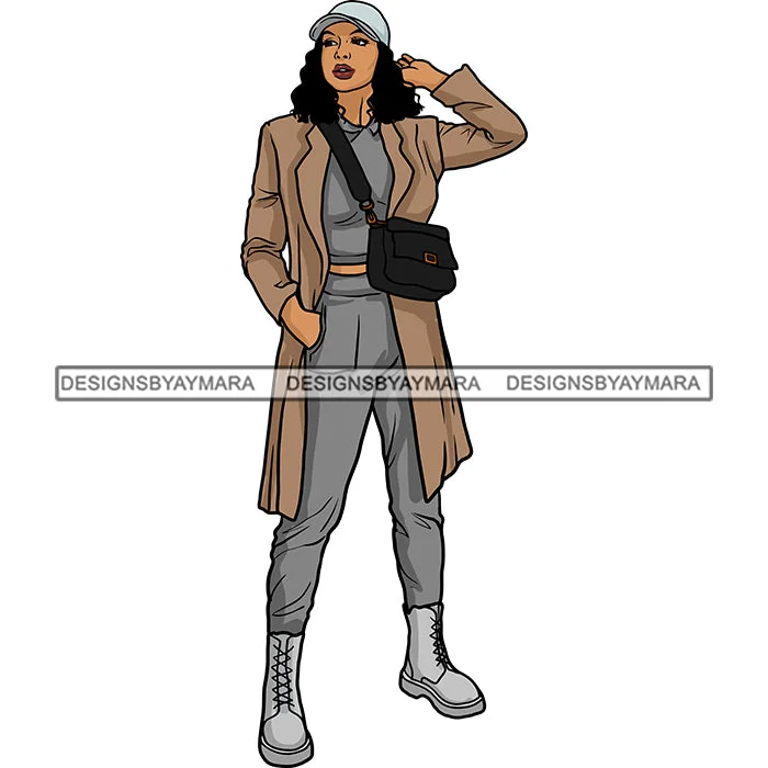 Winter Fall Fashion Woman Model Casual Clothing Outfit Cold Weather Jacket Coat Sweater Autumn SVG JPG PNG Clipart Cricut Silhouette Cut Cutting Solid Color Striped Floral Print