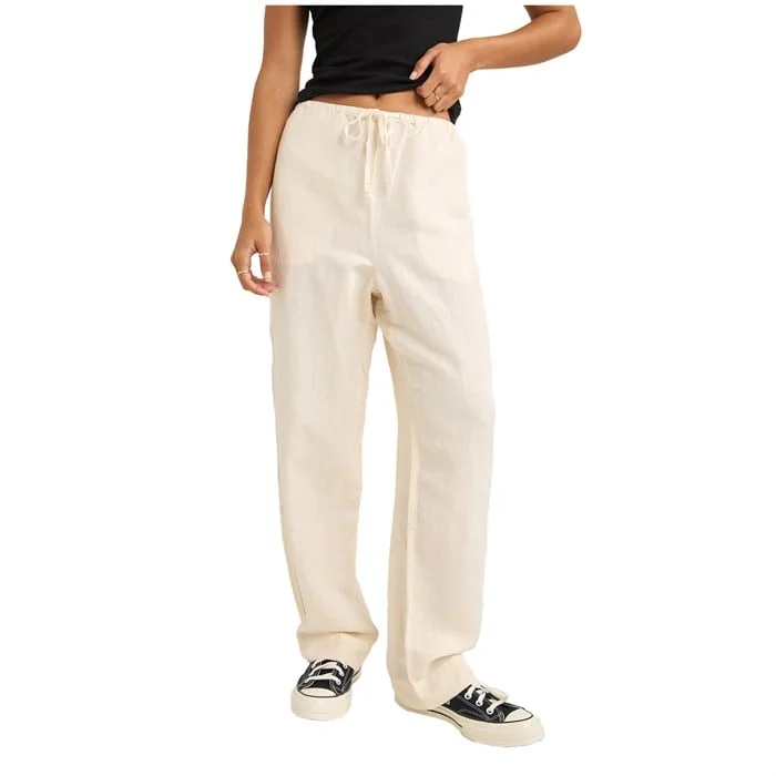 Rhythm Frankie Elastic Pants - CREAM Casual Drawstring Pants