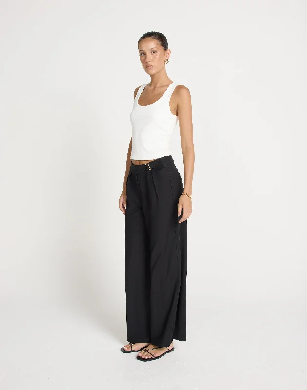 Katja Pants (Black) Cozy Full-Length Pants