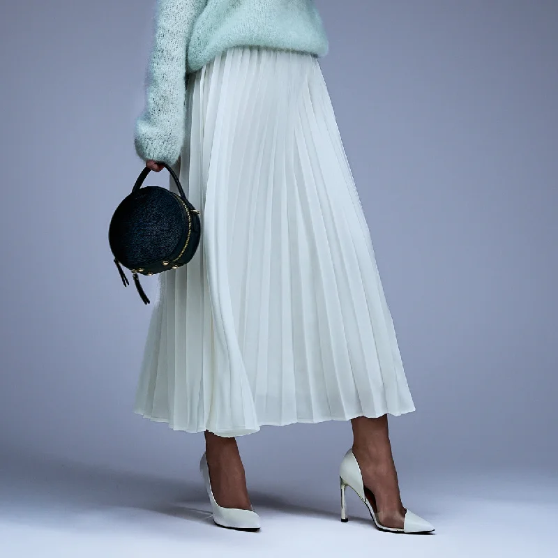 Vehka skirt, natural white denim skirt durable