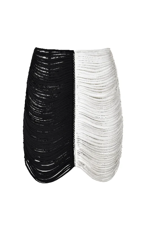 Danielle Mini Duo Skirt asymmetrical skirt cut