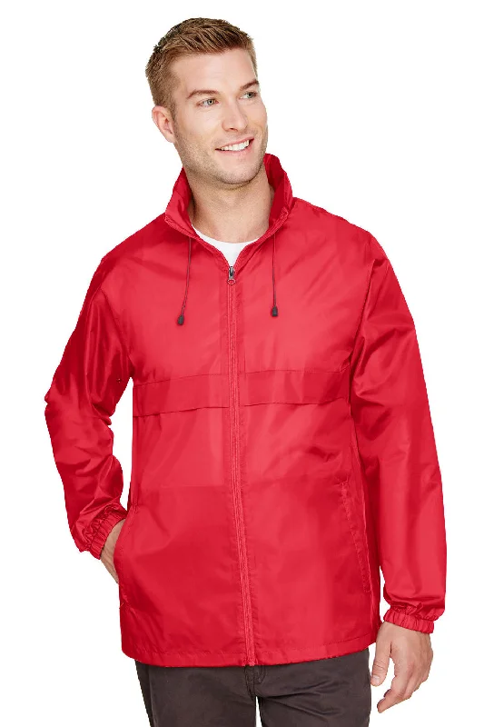 Team 365 Mens Zone Protect Water Resistant Full Zip Hooded Jacket - Red Trench Coat Raincoat Waterproof Jacket Team 365 Mens Zone Protect Water Resistant Full Zip Hooded Jacket - Red Trench Coat Raincoat Waterproof Jacket