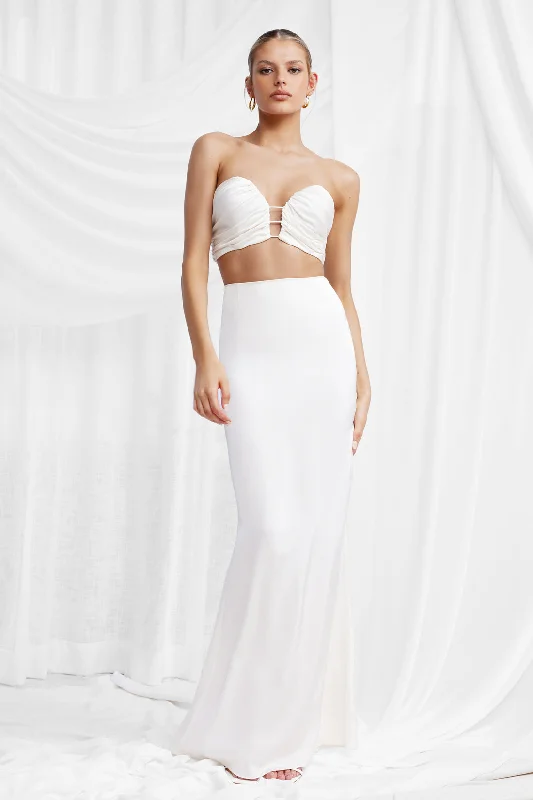 Lexi Murilo Skirt - Oyster lightweight skirt design