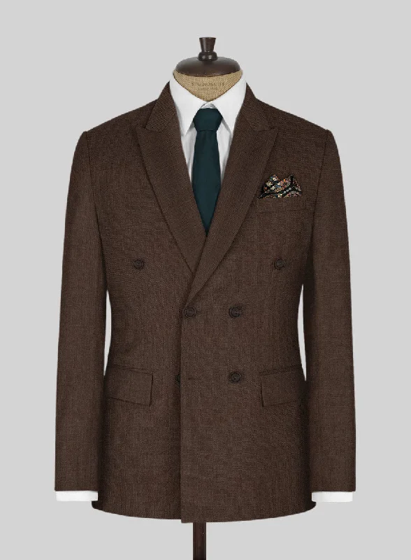 Worsted Brown Wool Jacket Print Jacket Jacquard Jacket Patchwork Jacket
