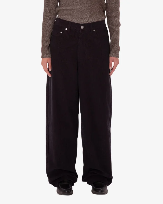 Obey LEAH BAGGY 2-TONE CORD PANT - WINE High-Waist Jogger Pants