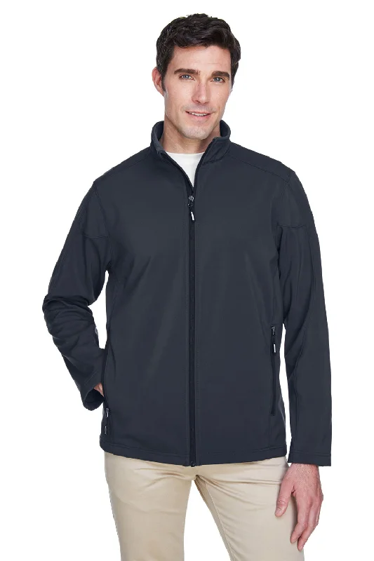 Core 365 Mens Cruise Water Resistant Full Zip Jacket - Carbon Grey Stand-Up Collar Roll-Neck Collar Turtle Neck Core 365 Mens Cruise Water Resistant Full Zip Jacket - Carbon Grey Stand-Up Collar Roll-Neck Collar Turtle Neck