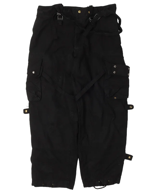Modified Over-Dyed Swiss Alpenflage Cargo Pants Fashionable Jogger Pants