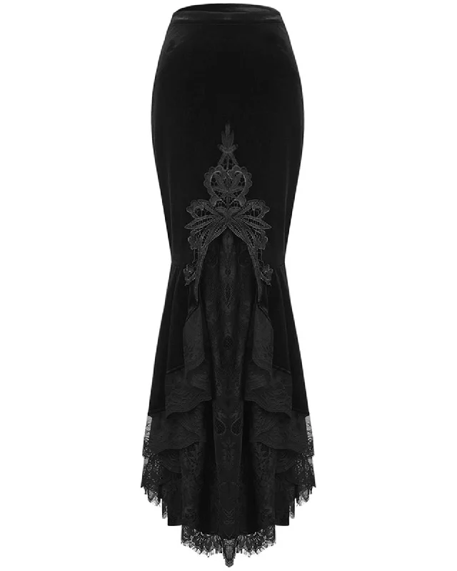 Dark In Love Druscilla Velvet Skirt corduroy skirt cozy