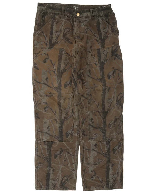 WIP Tree Camouflage Double Knee Pants Chic Wool Trousers