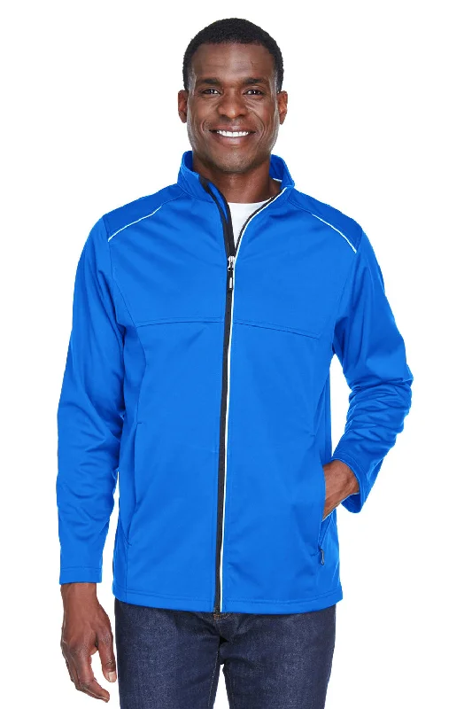 Core 365 Mens Techno Lite Water Resistant Full Zip Jacket - True Royal Blue Front Pockets Side Pockets Patch Pockets
