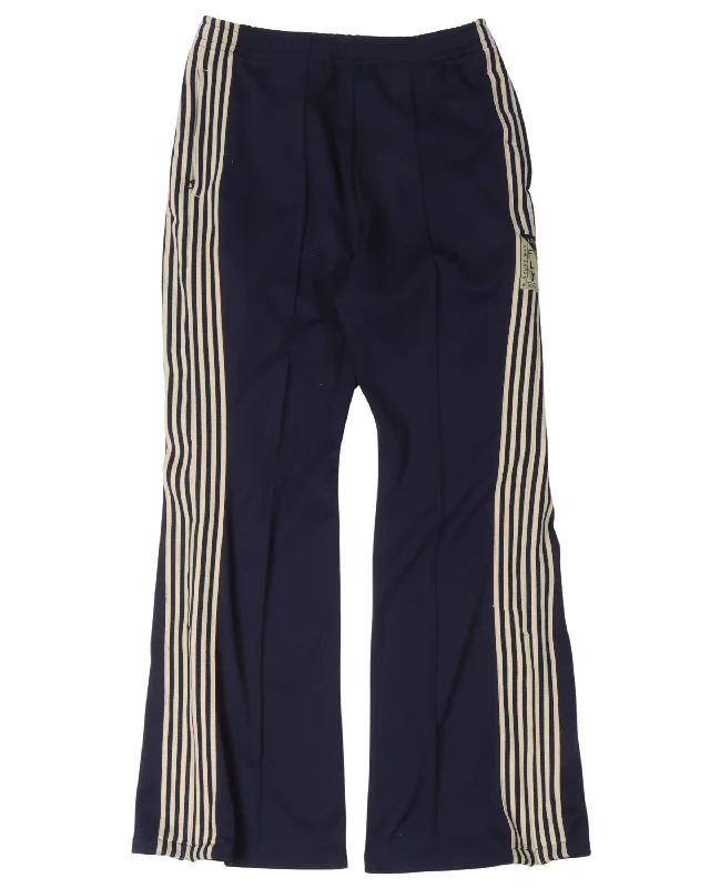 Flared Striped Jersey Track Pants High-Waist Trousers