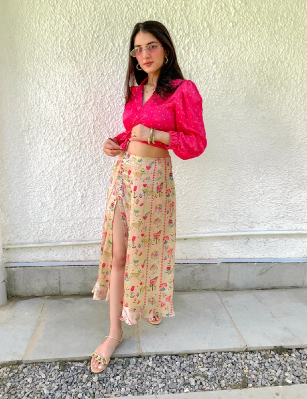 Rosalia Knot-Me Top & Skirt velvet skirt luxurious