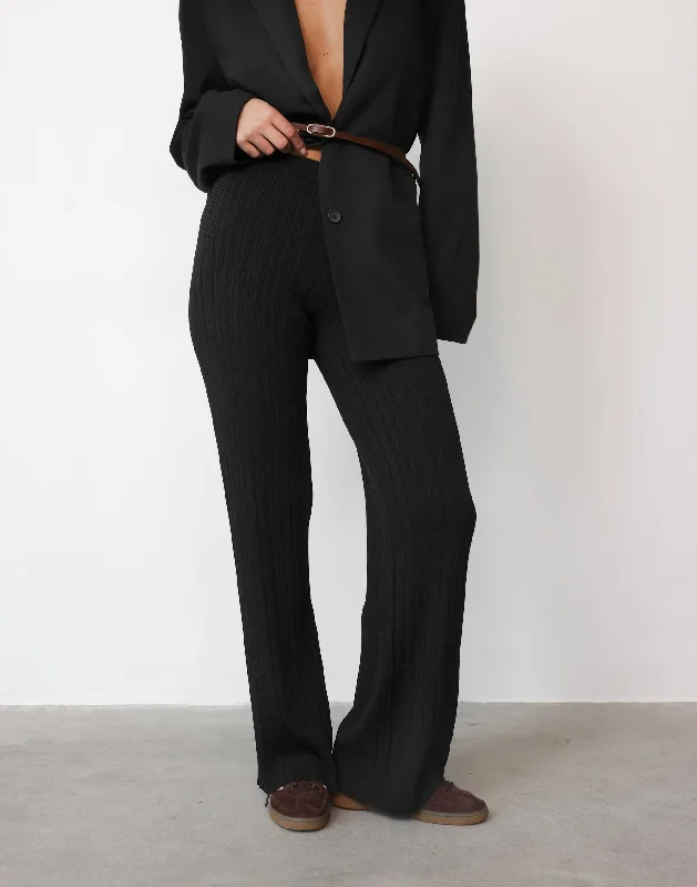 Kienna Pants (Black) Sleek Black Pants