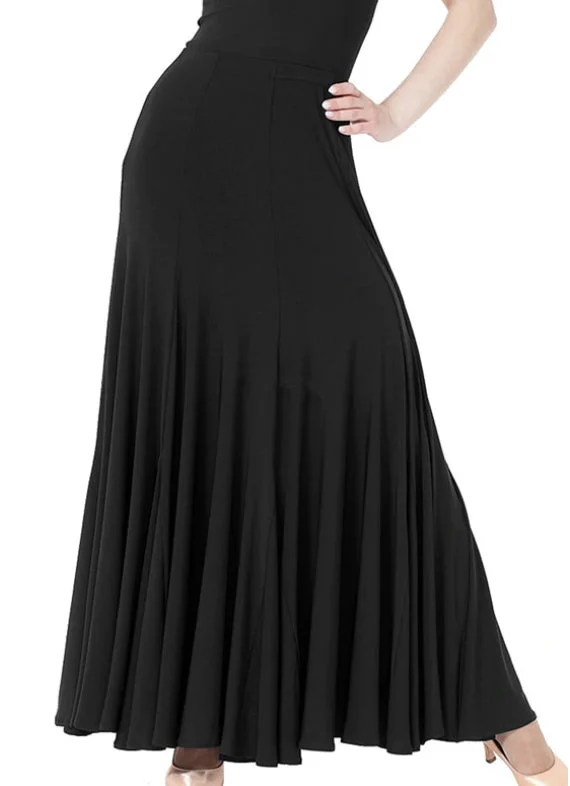 Basic Long Panel Skirt belted skirt waist