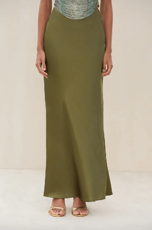 Chantel green skirt wrap skirt elegant