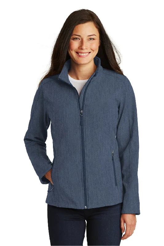 Port Authority Womens Core Wind & Water Resistant Full Zip Jacket - Heather Navy Blue Hooded Jacket Caped Jacket Shawl Collar Jacket Port Authority Womens Core Wind & Water Resistant Full Zip Jacket - Heather Navy Blue Hooded Jacket Caped Jacket Shawl Collar Jacket