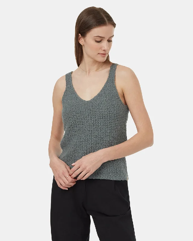 Highline Boucle Sweater Tank Satin Blend Silk Blend Wool Blend