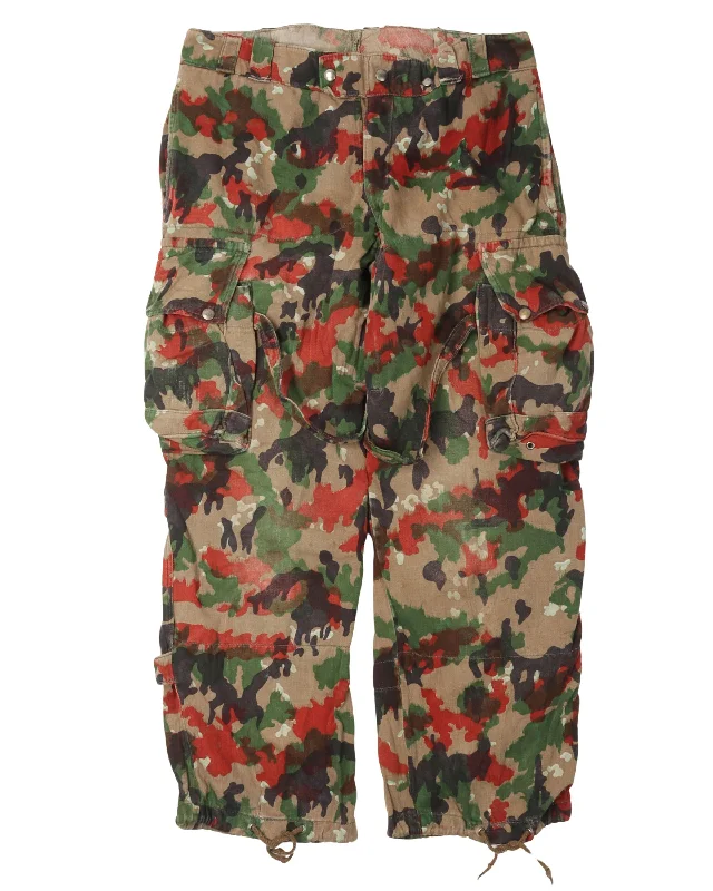 Modified Swiss Alpenflage Cargo Pants Comfortable Jogger Trousers