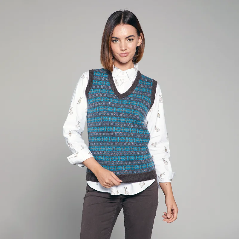 Toggi Winchester Sweater Teal & Mink Mesh Sweater Canvas Denim