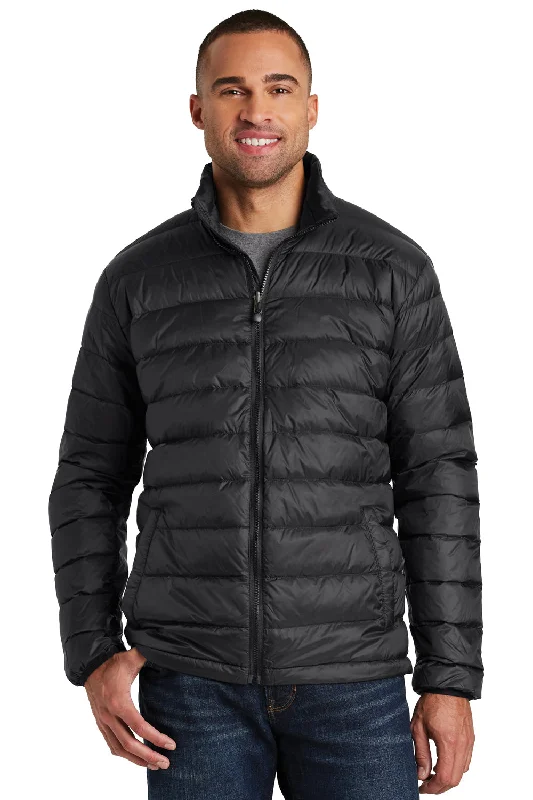 Port Authority Mens Wind & Water Resistant Full Zip Down Jacket - Black Front Pockets Side Pockets Patch Pockets Port Authority Mens Wind & Water Resistant Full Zip Down Jacket - Black Front Pockets Side Pockets Patch Pockets