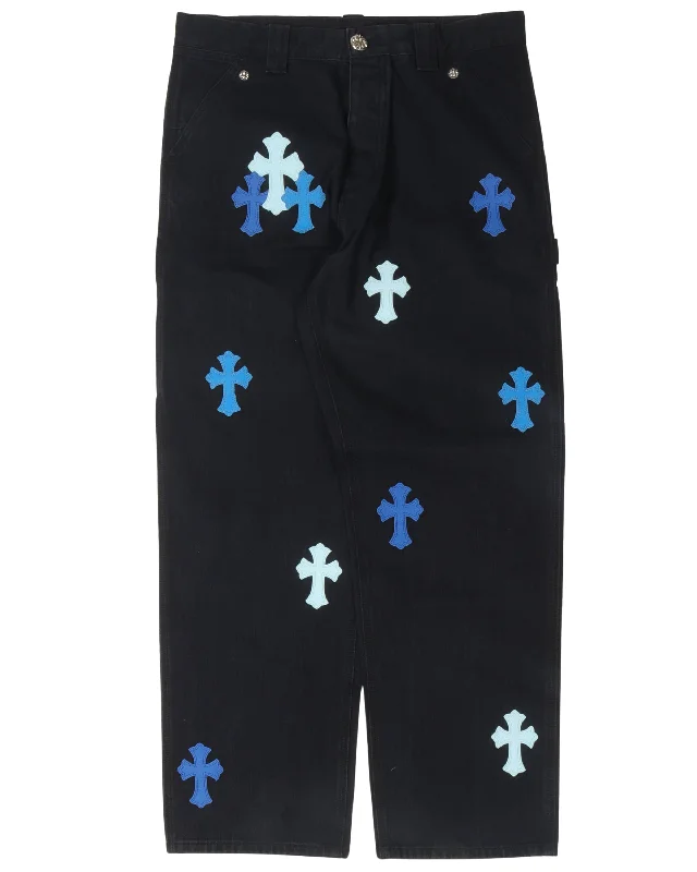 Cross Patch Chino Pants Classic Straight-Leg Pants