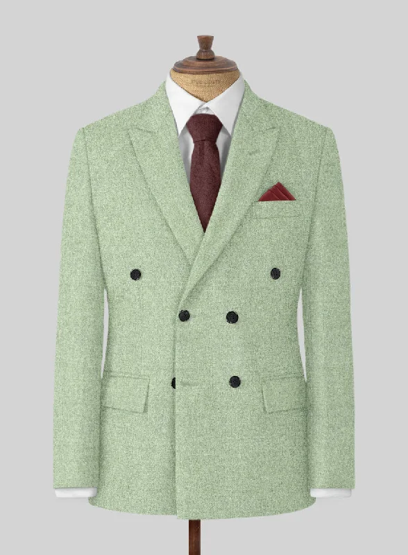 Naples Pista Green Tweed Jacket Mesh Jacket Canvas Jacket Denim Jacket