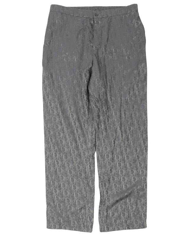 Silk Blend Oblique Monogram Pants Cozy Maternity Pants