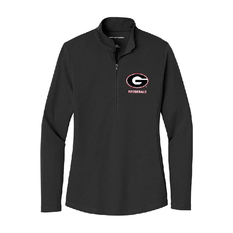 Georgia - NCAA Women's Gymnastics : Sidney Fitzgerald - Women's Lightweight Quarter Zip Jacket Nylon Fabric Polyester Fabric Spandex Fabric Georgia - NCAA Women's Gymnastics : Sidney Fitzgerald - Women's Lightweight Quarter Zip Jacket Nylon Fabric Polyester Fabric Spandex Fabric