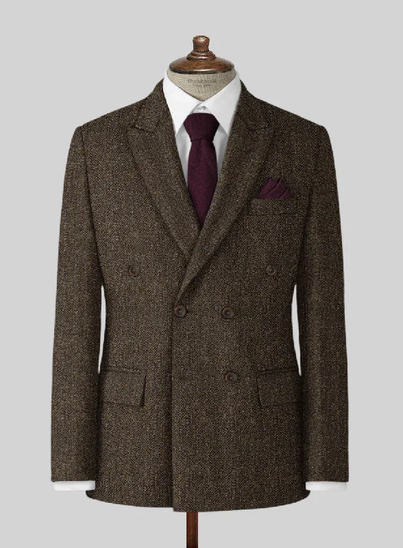 Haberdasher Brown Tweed Jacket Chenille Fabric Brocade Fabric Lace Fabric