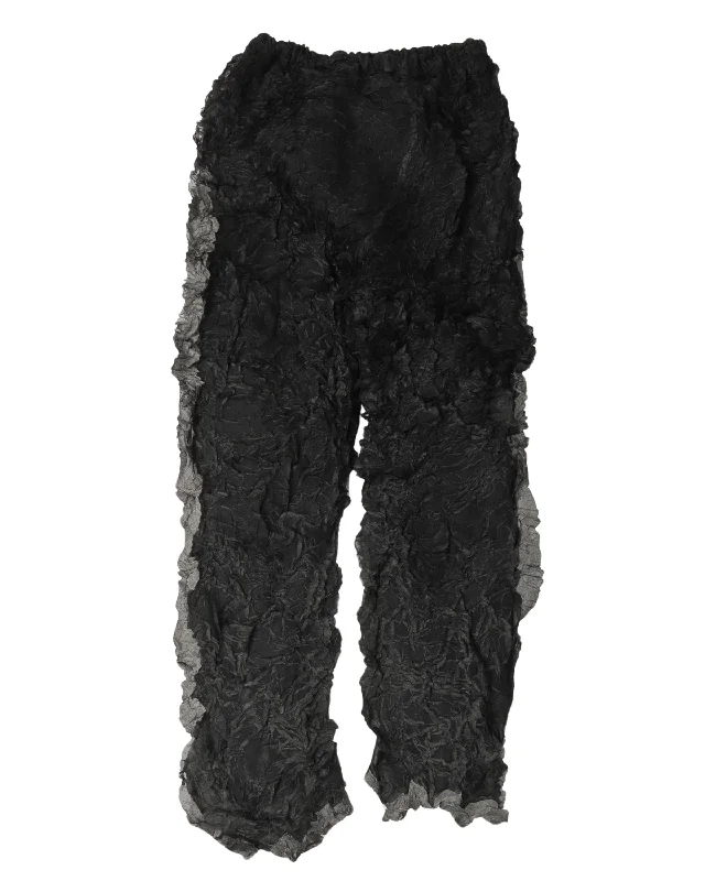 Crinkle Pants Stretch Fit Pants