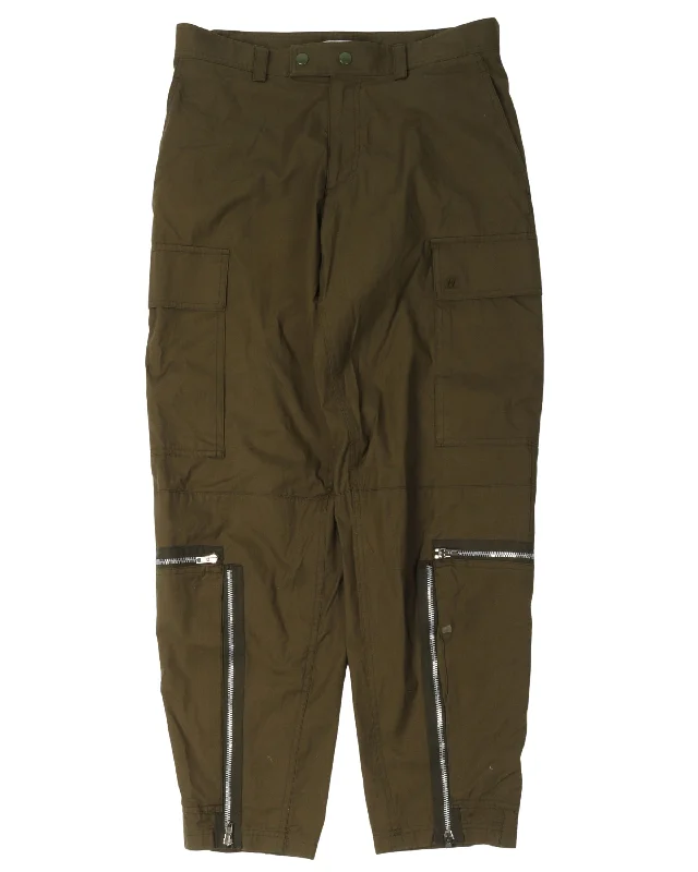 Zipper Cargo Pants Comfortable Maternity Pants