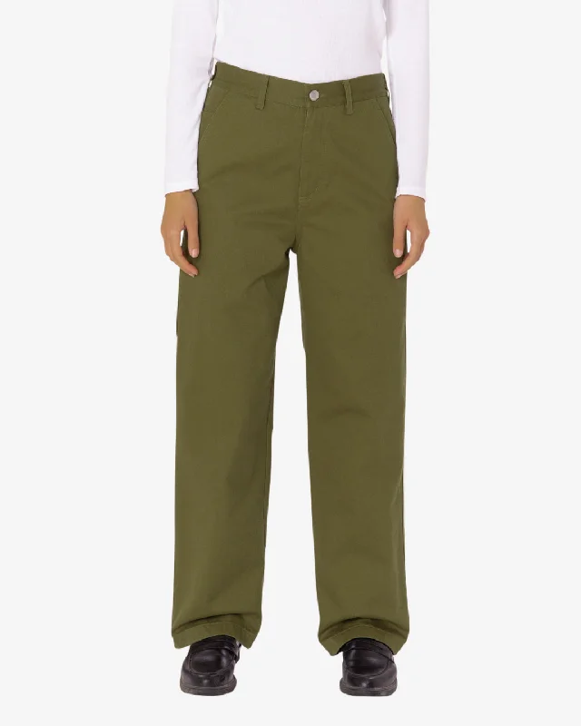Obey BRIGHTON CARPENTER PANT - MOSS GREEN Modern Stretch Trousers