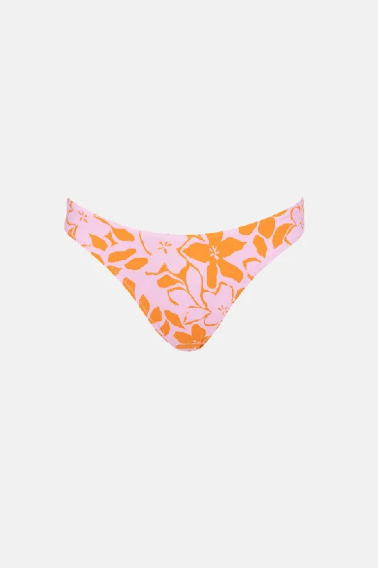 Rhythm Bora Bora Floral Hi Cut Pant - PINK Comfortable Denim Pants