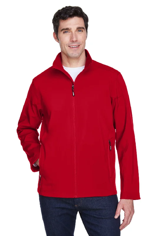 Core 365 Mens Cruise Water Resistant Full Zip Jacket - Classic Red Snapped Jacket Toggled Jacket Drawstring Jacket