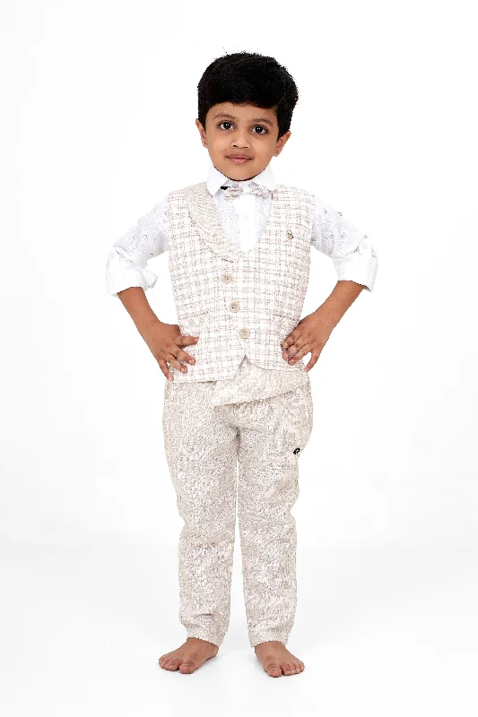 Ethnic Co-ord Sets with Jacket for Boys in Flax Cotton Blend, Perfect for Traditional Festivities Cotton Jacket Linen Jacket Terry Jacket Ethnic Co-ord Sets with Jacket for Boys in Flax Cotton Blend, Perfect for Traditional Festivities Cotton Jacket Linen Jacket Terry Jacket