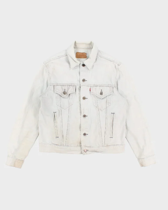 Feminine Worn-in Levi's Denim Jacket - M Striped Jacket Polka Dot Jacket Floral Jacket Feminine Worn-in Levi's Denim Jacket - M Striped Jacket Polka Dot Jacket Floral Jacket