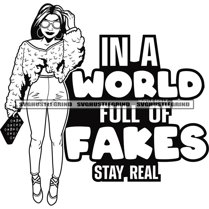 In A World Full Of Fakes Stay Real Quote Black And White Gorgeous Melanin Girl BW Wearing Yellow Dress Sweater Sunglasses Puffy Afro Hairstyle Design Element Holding Bag Afro Girl Standing SVG JPG PNG Vector Clipart Cricut Cutting Files Velvet Chenille Corduroy In A World Full Of Fakes Stay Real Quote Black And White Gorgeous Melanin Girl BW Wearing Yellow Dress Sweater Sunglasses Puffy Afro Hairstyle Design Element Holding Bag Afro Girl Standing SVG JPG PNG Vector Clipart Cricut Cutting Files Velvet Chenille Corduroy