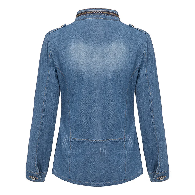 Women's Denim Jacket Fitted Jacket Loose Jacket Oversized Jacket