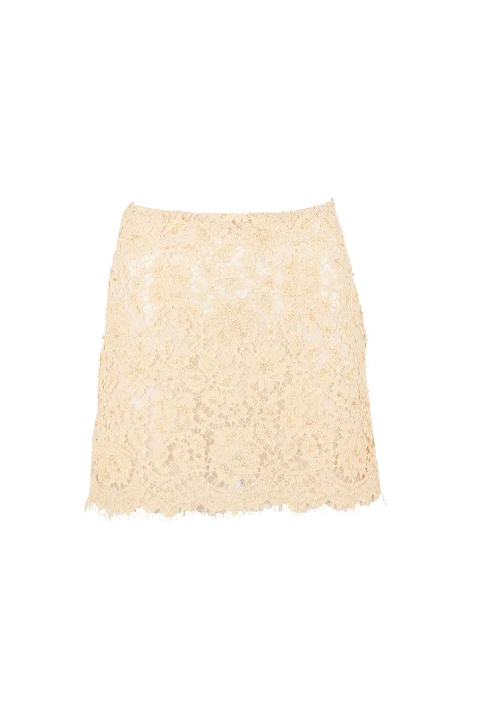 Charlie Lace Mini Skirt belted skirt waist
