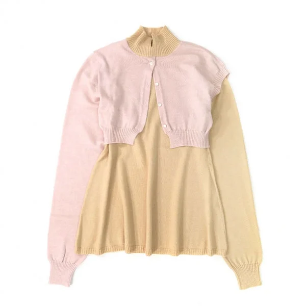 SALE 70%OFF ! <br/>【KISHIDAMIKI/キシダミキ】bi-color sweater Stretchy Elastic Breathable