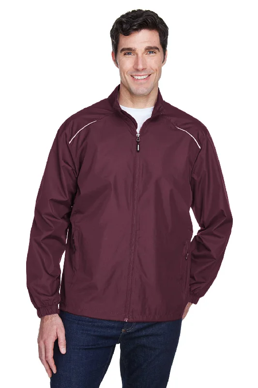 Core 365 Mens Motivate Water Resistant Full Zip Jacket - Burgundy Cardigan Sweater Pullover