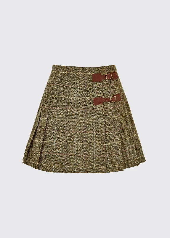 Blossom Tweed Skirt - Thistle leather skirt sleek